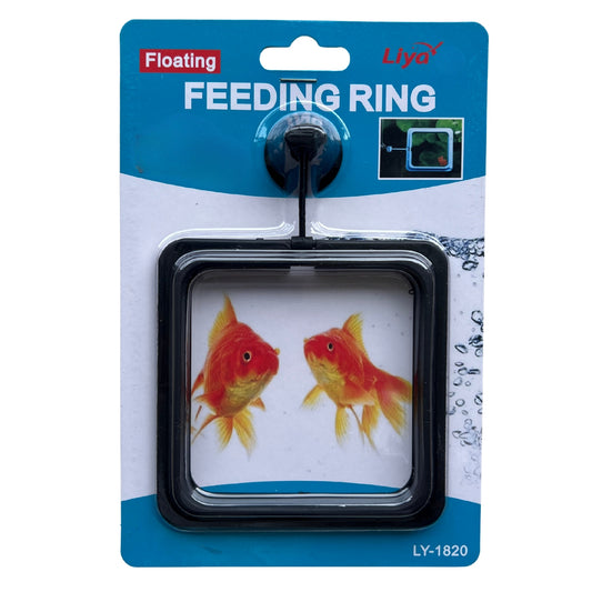 Anillo de Alimentación para Peces – Estación Flotante Cuadrada para Acuario 10x10 cm - COSMOS