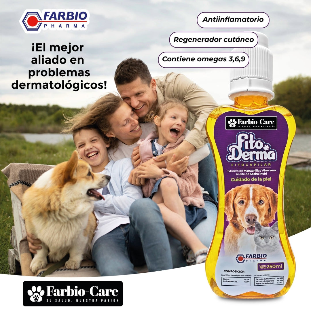 Fito Derma Shampoo Natural para Perros y Gatos 250 ml