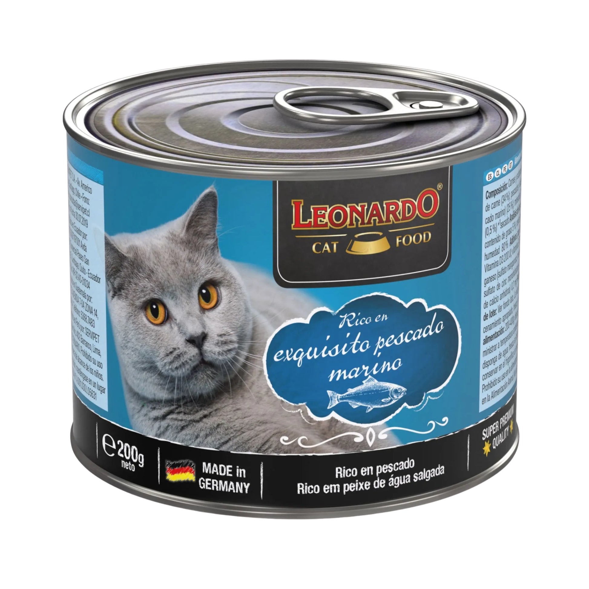 Alimento Húmedo Superpremium para Gato de Pescado Marino - Hecho en Alemania - Cosmos