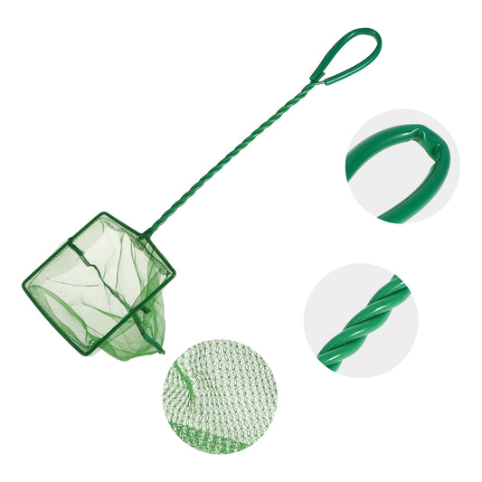 Red de Pesca Cuadrada para Acuario – Mango Largo y Limpieza Suave - COSMOS