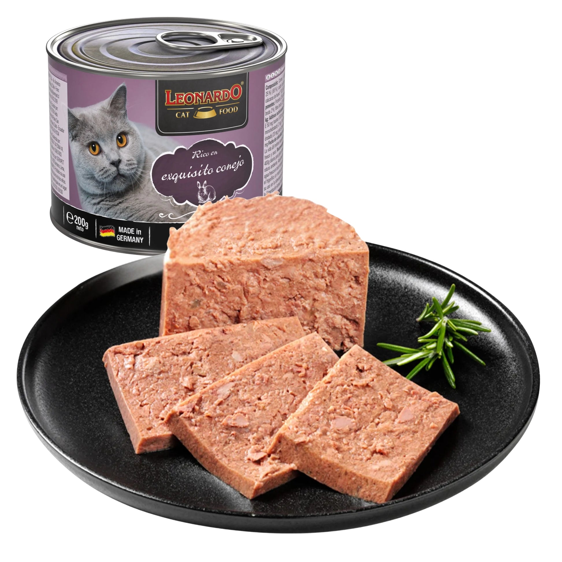 Alimento Húmedo Superpremium para Gato de Conejo - Hecho en Alemania - Cosmos