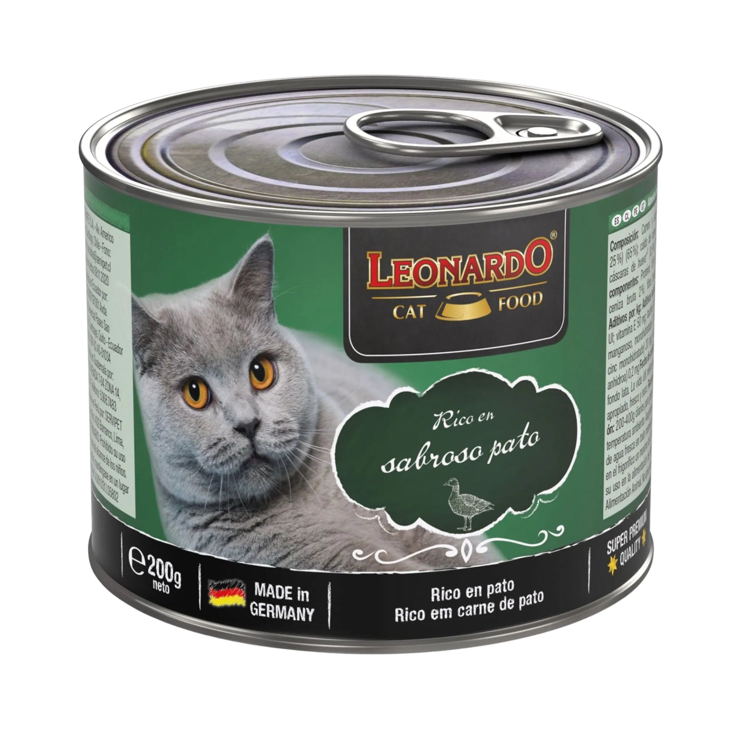 Alimento Húmedo Superpremium para Gato de Pato - Hecho en Alemania - Cosmos