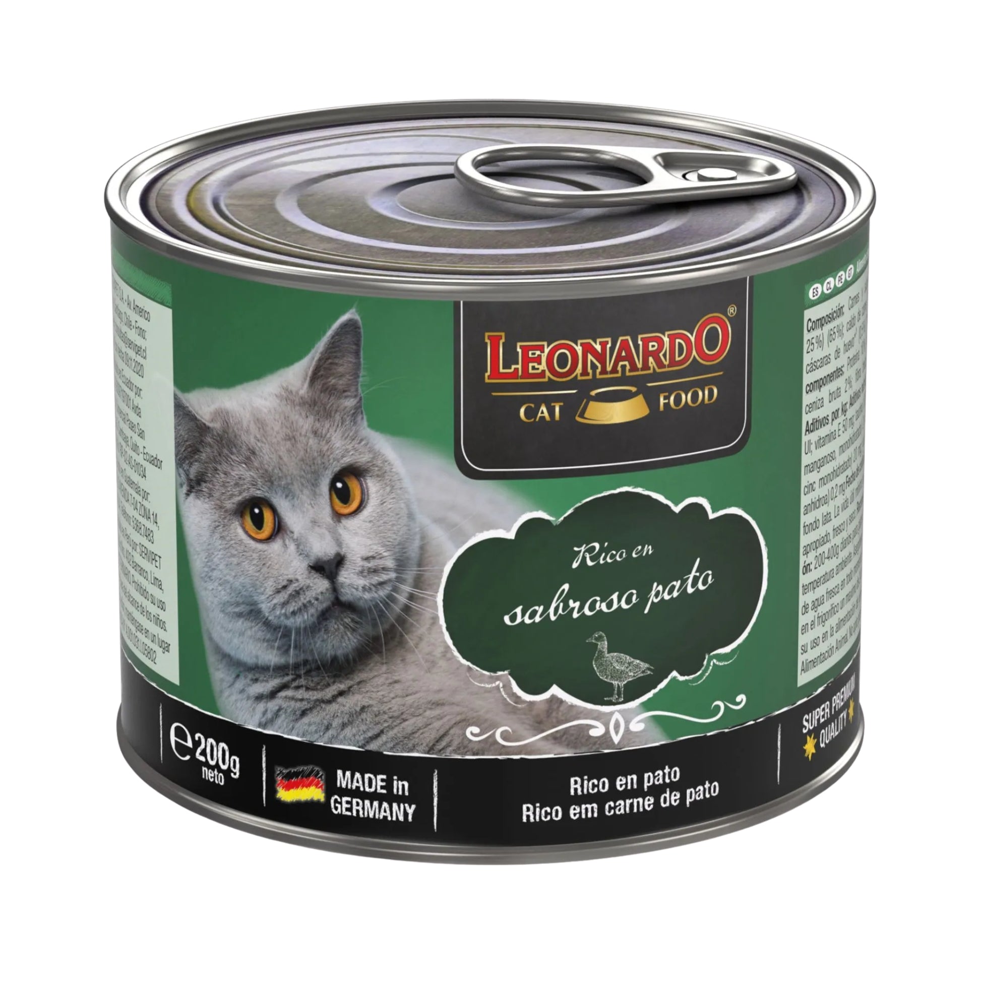 Alimento Húmedo Superpremium para Gato de Pato - Hecho en Alemania - Cosmos