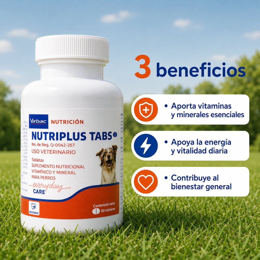 Nutriplus Tabs x 60 Tabletas para Perros | Suplemento Nutricional - Cosmos