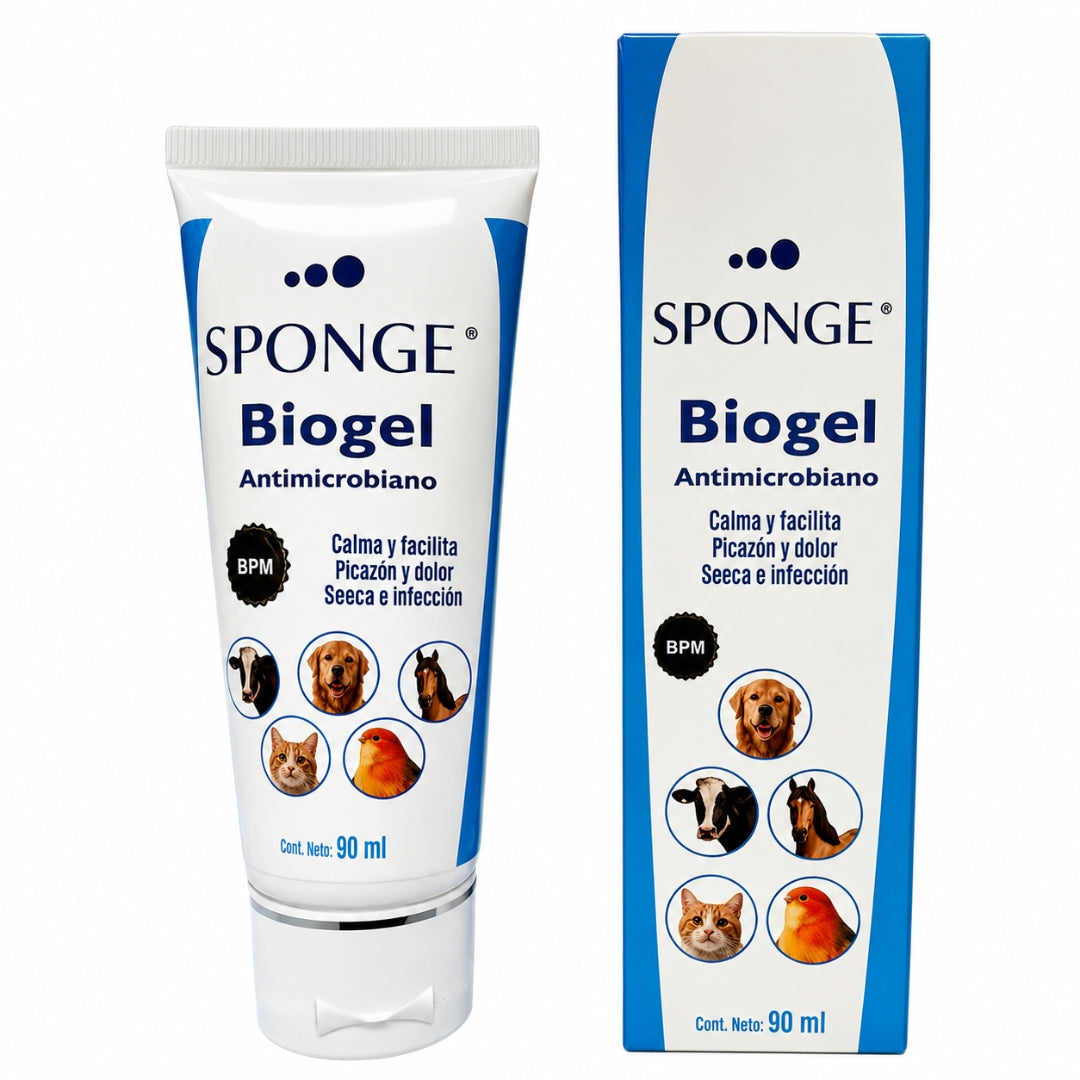 Sponge Biogel para Cicatrización de Heridas en Perros y Gatos 60 ml