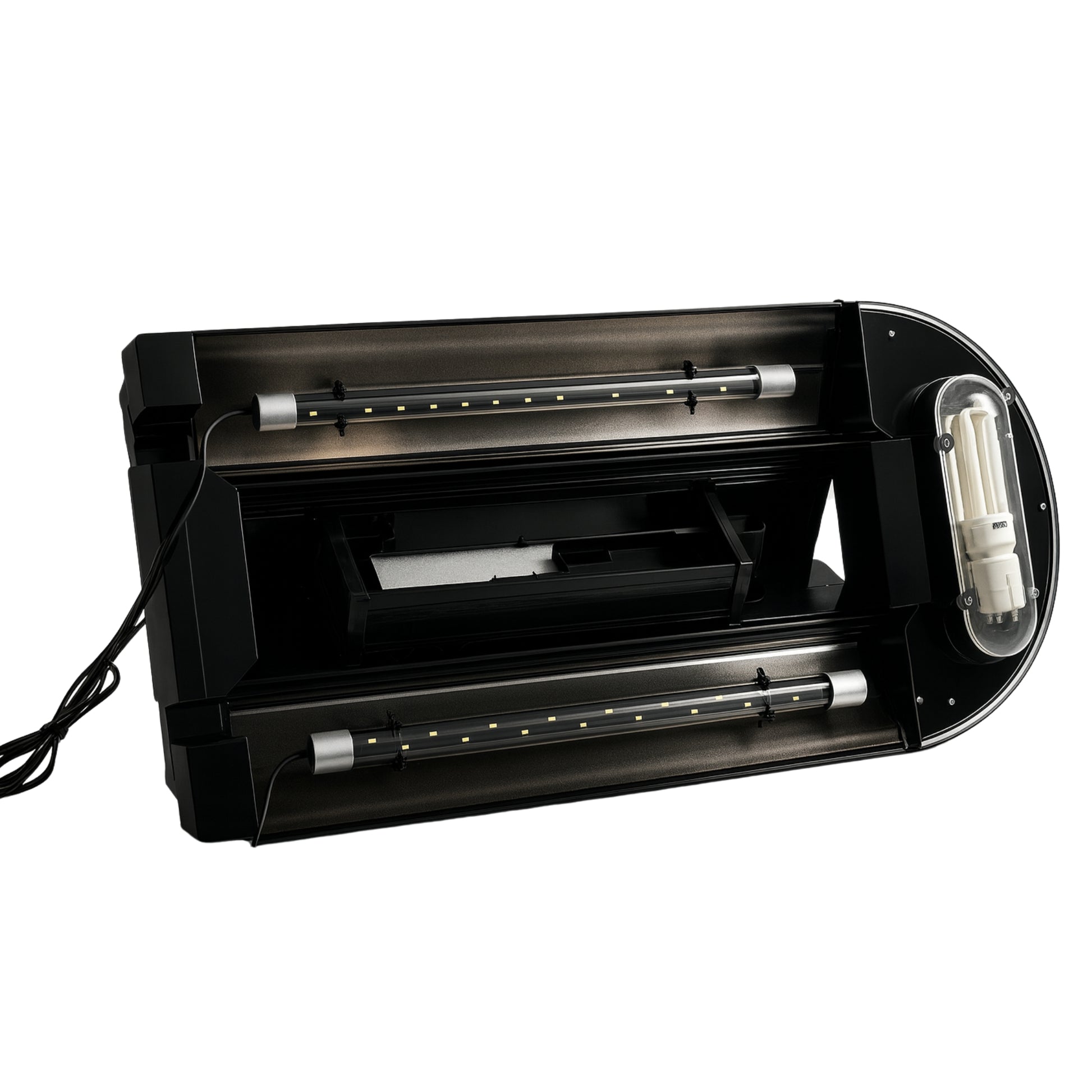 Acuario Premium U - 800F – 230 Litros Vidrio curvo, sistema de filtrado completo e iluminación LED integrada - COSMOS