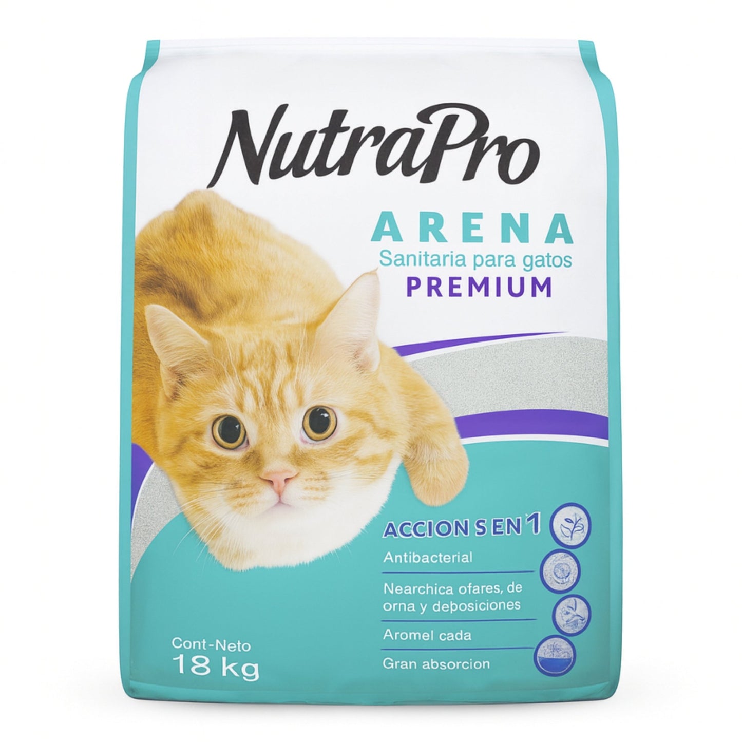 NutraPro Arena para Gatos Lavanda o Manzana – Control de Olor y Alta Absorción 18 kg - Cosmos