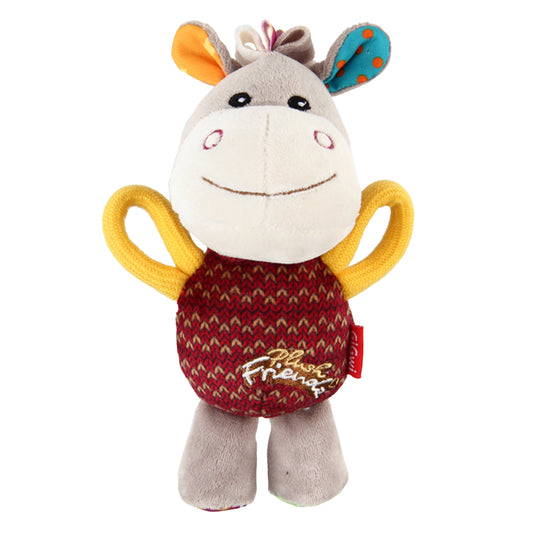 GiGwi Plush Friendz Burro – Juguete de Peluche con Sonido para Perros - Cosmos