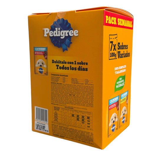 Pedigree® Pouch Cachorros – Pack x7 (Pollo y Carne) - Cosmos