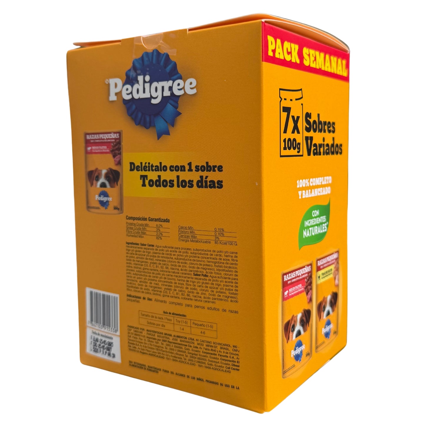 Pedigree® Pouch Razas Pequeñas – Pack x7 (Pollo y Carne) - Cosmos