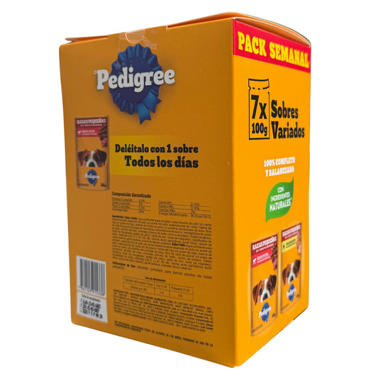 Pedigree® Pouch Razas Pequeñas – Pack x7 (Pollo y Carne) - Cosmos