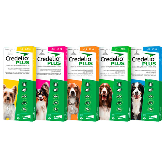 Credelio Plus para Perros – Antiparasitario Interno y Externo | Caja 3 Unidades - Cosmos