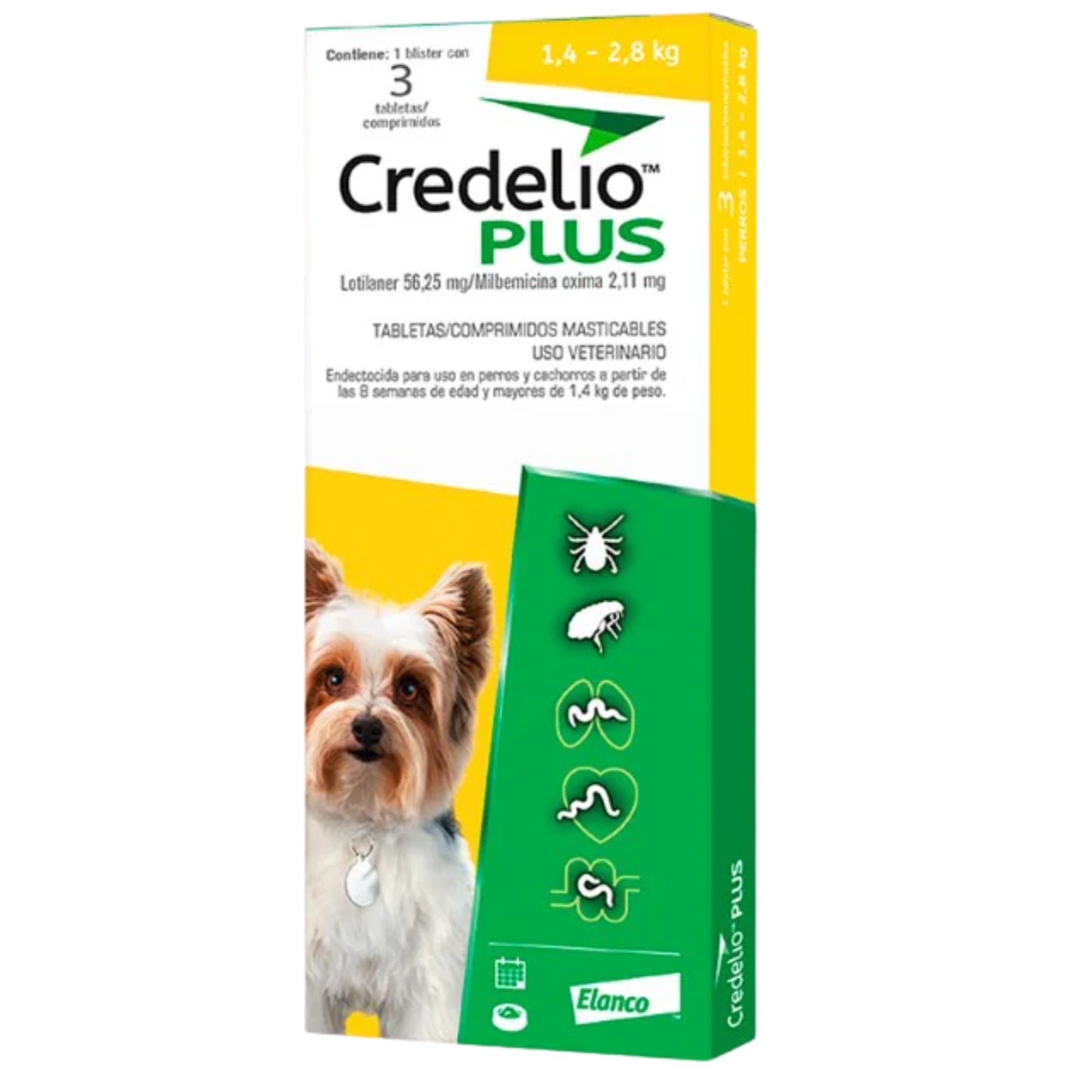 Credelio Plus para Perros – Antiparasitario Interno y Externo | Caja 3 Unidades - Cosmos