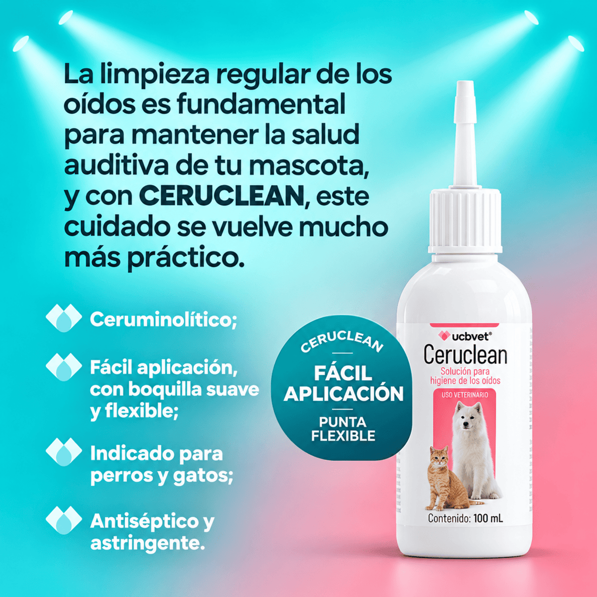 Ceruclean | Limpiador Ótico para Perros y Gatos - Cosmos