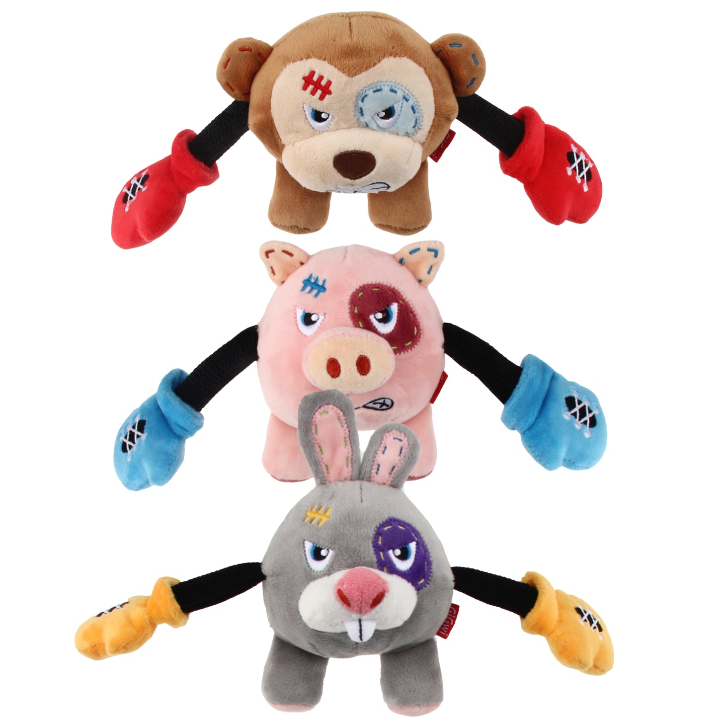 GiGwi Rock Zoo King Boxer – Juguete de Peluche con Sonido para Perros - Cosmos