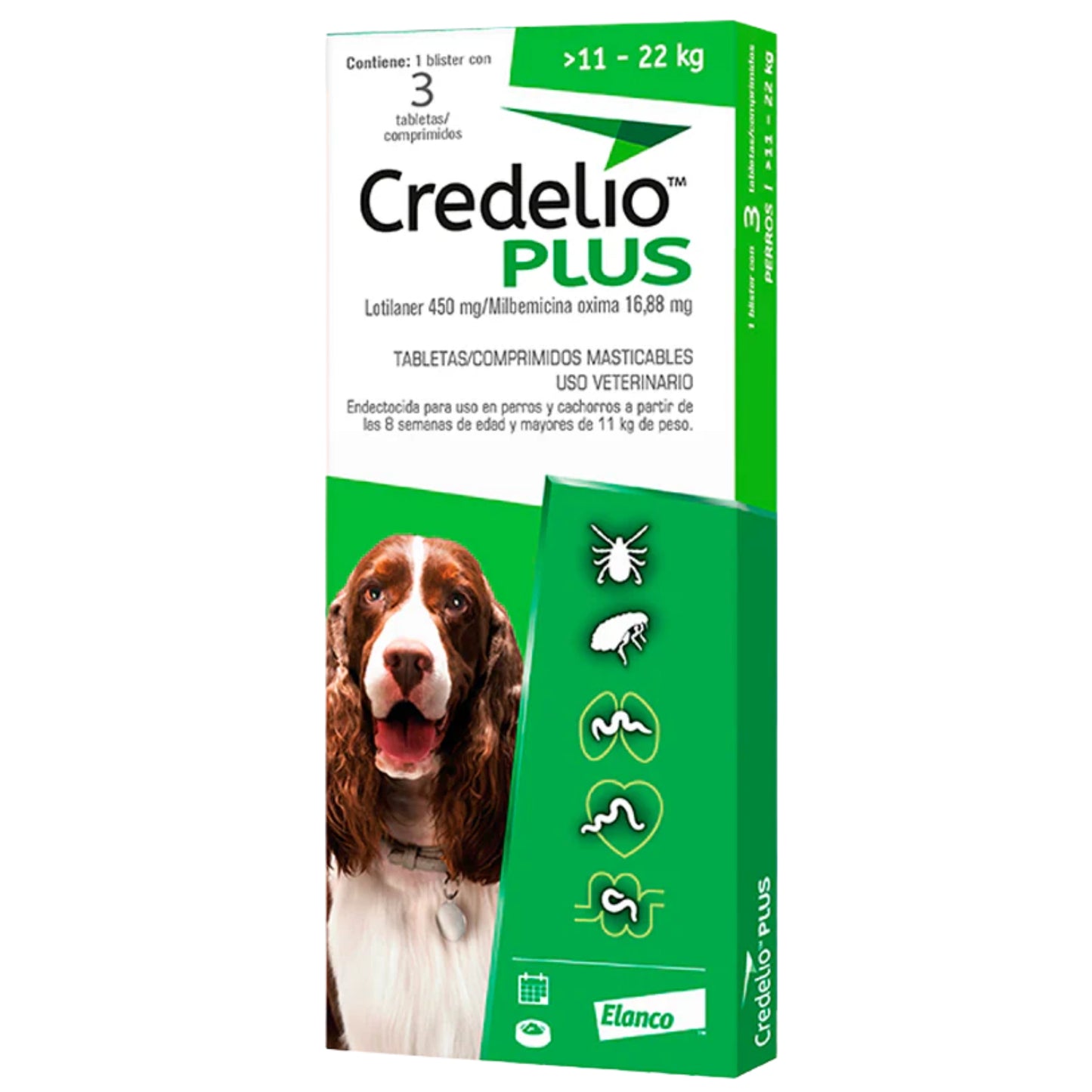 Credelio Plus para Perros – Antiparasitario Interno y Externo | Caja 3 Unidades - Cosmos