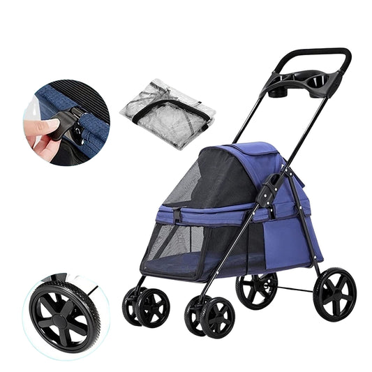 Cochecito para Perros y Mascotas Pequeñas – Plegable y Resistente