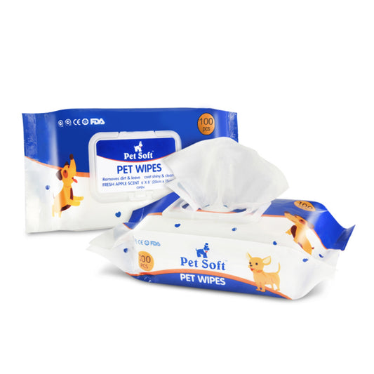 Toallitas Húmedas Pet Soft – 100 Unidades con Fragancia
