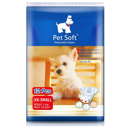 Pañales Desechables Pet Soft – Pack de 12 Unidades