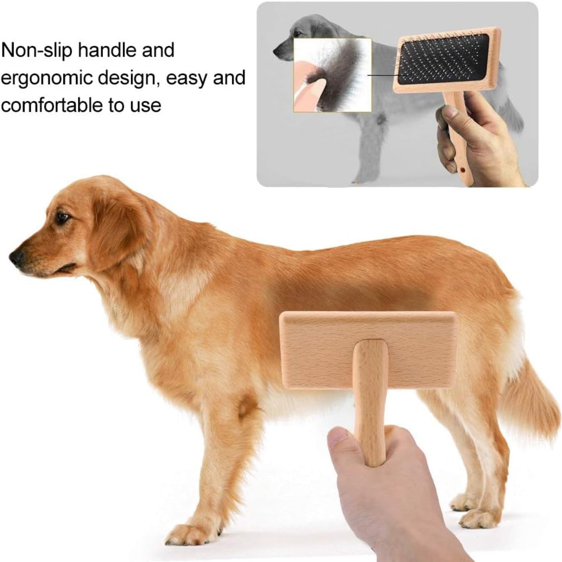 Cepillo Carda de Bambú para Mascotas | Grooming Profesional en Casa - Cosmos