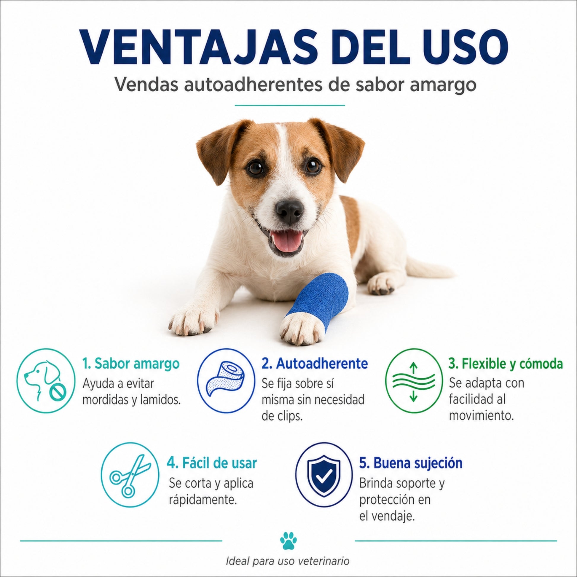 Venda Autoadherente para Perros y Gatos con Sabor Amargo - Cosmos