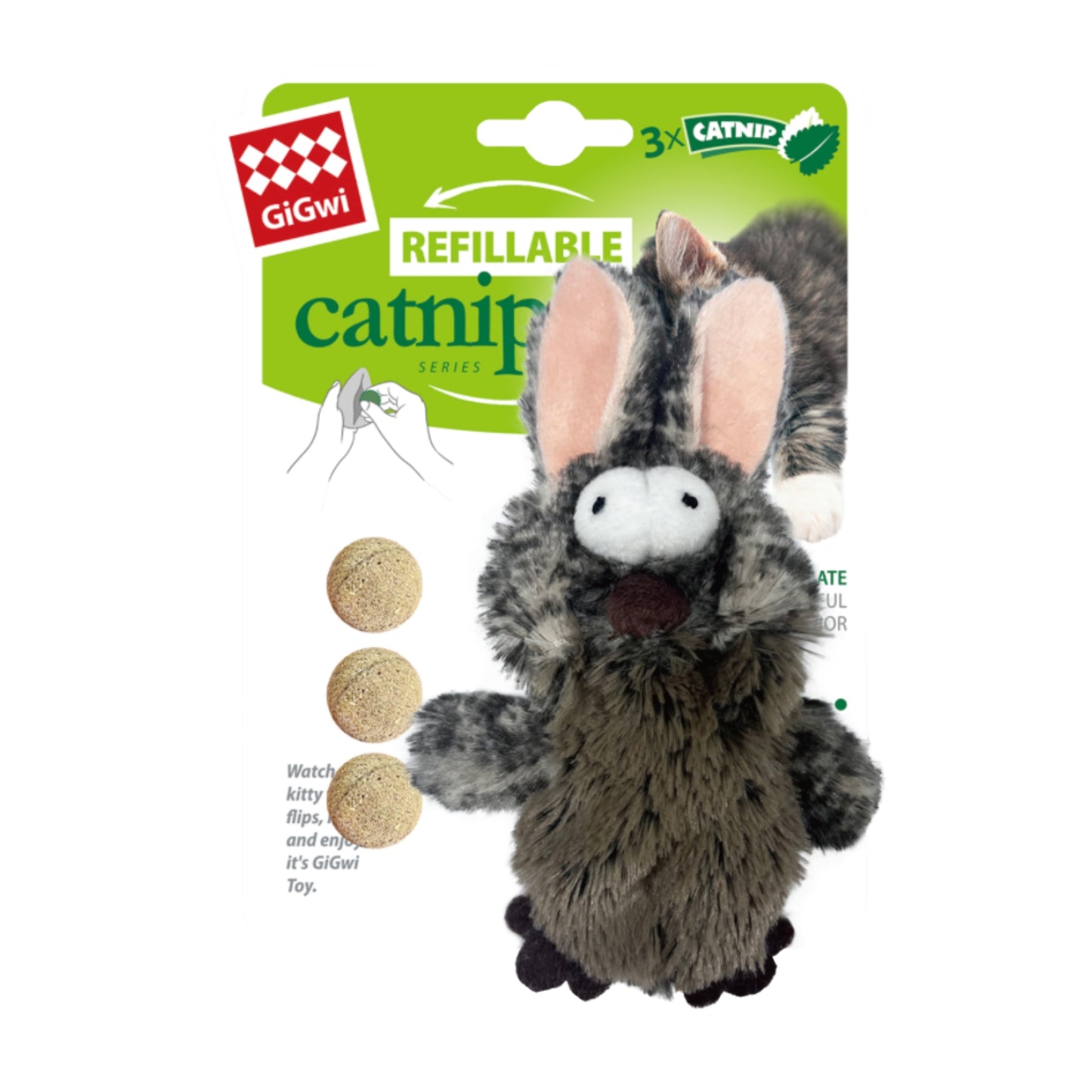 GiGwi Refillable Catnip –Juguete para Gatos con Catnip Recargable - Cosmos