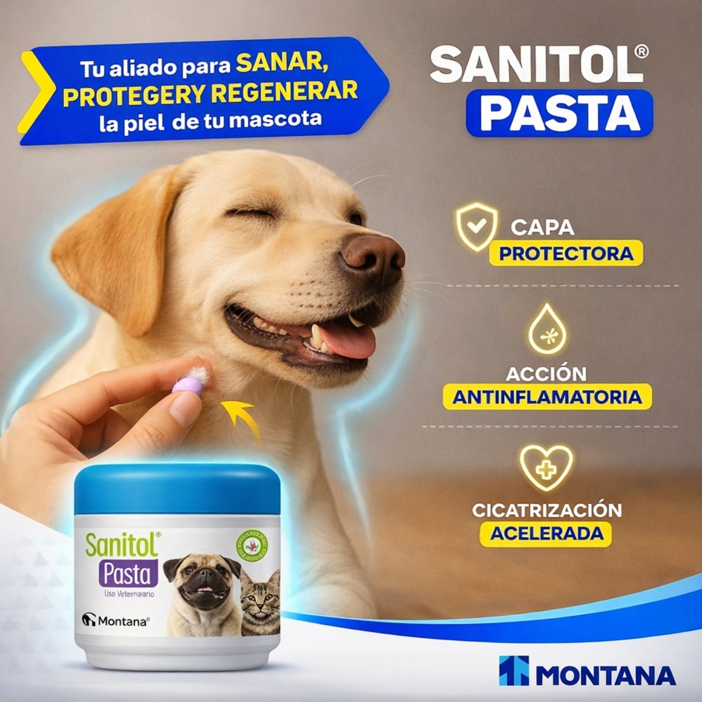 Sanitol® Pasta – Cicatrizante y Protector Cutáneo para Perros y Gatos - Cosmos