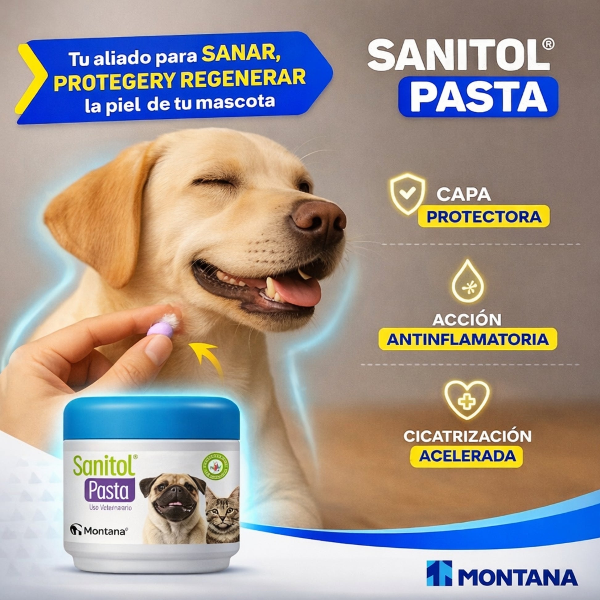 Sanitol® Pasta – Cicatrizante y Protector Cutáneo para Perros y Gatos - Cosmos