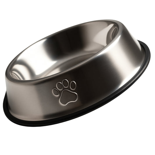 Plato Antideslizante de Acero Inoxidable para Perros y Gatos – Higiénico, Seguro y Resistente