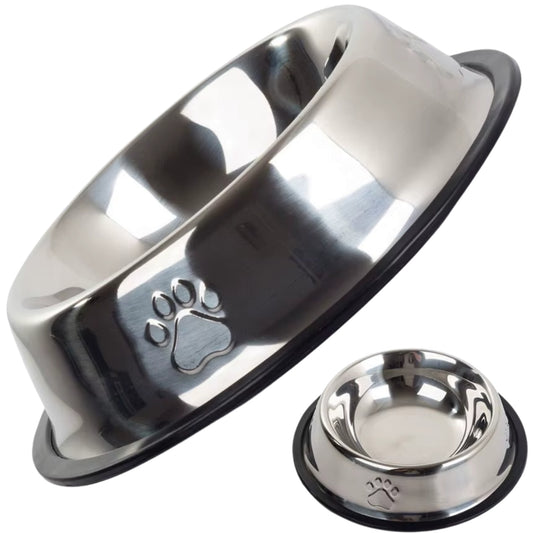 Plato Antideslizante de Acero Inoxidable para Perros y Gatos – Higiénico, Seguro y Resistente - COSMOS