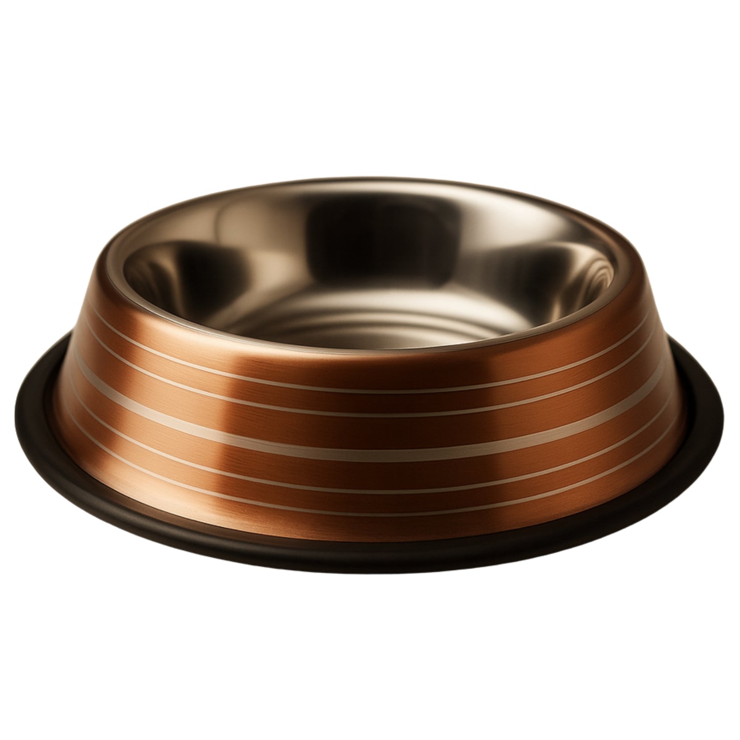 Comedero Antideslizante de Acero Inoxidable Cobrizo – Elegancia e Higiene para tu Mascota