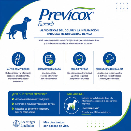 Previcox Firocoxib – Antiinflamatorio Masticable de 57 mg y 227 mg - Cosmos