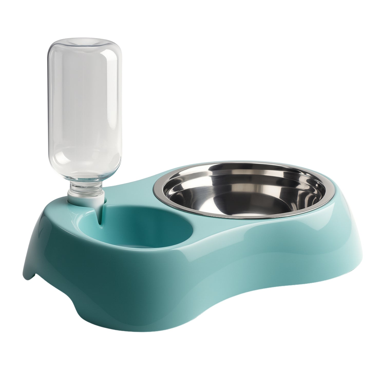 Comedero y Bebedero Automático para Perros y Gatos – Base Antideslizante con Tazón de Acero Inoxidable