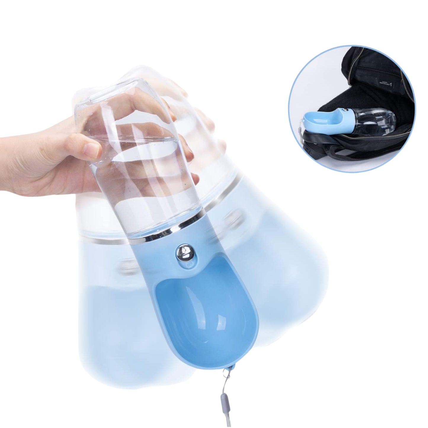 Botella de Agua Portátil para Perros – 500 ml | Sin BPA, A Prueba de Fugas, Ideal para Viajes y Paseos