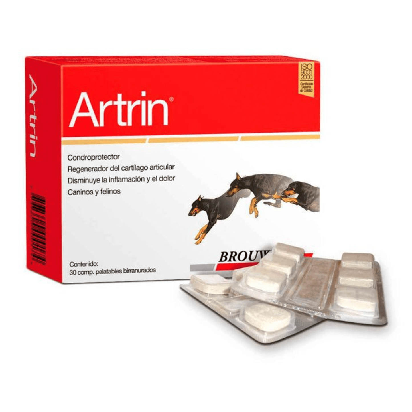 Artrin 30 Tabletas - Condroprotector para Perros y Gatos - Cosmos