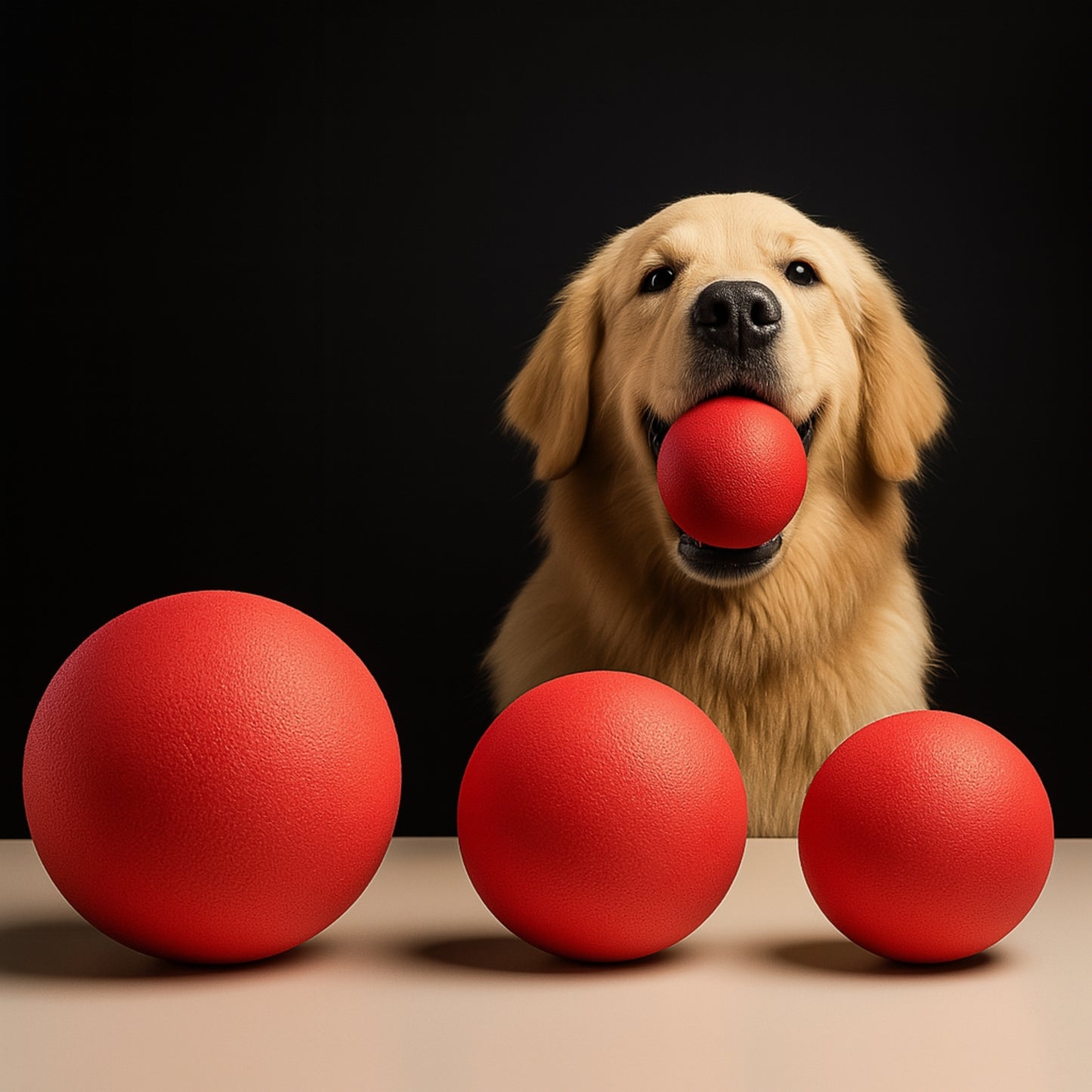 Pelota de Caucho Macizo para Perros – Súper Resistente e Indestructible