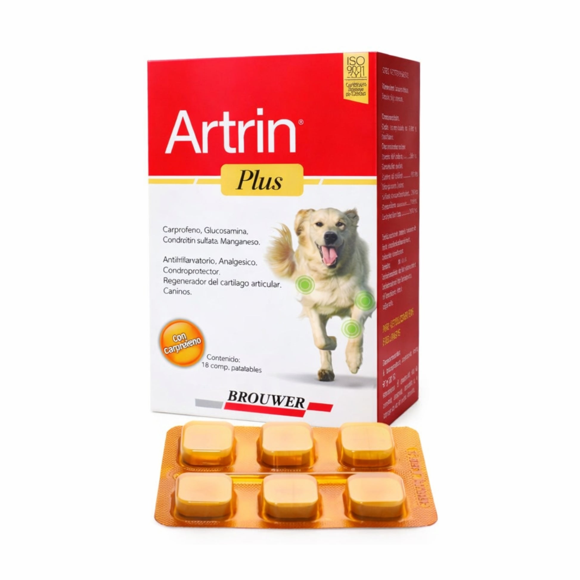 Artrin Plus 18 tabs - Condroprotector y Antiinflamatorio para Perros - Cosmos
