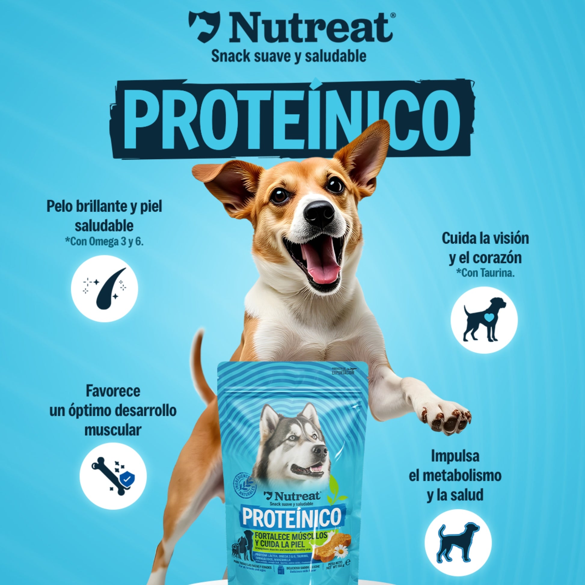 Nutreat Snack Proteínico 2PACK para Perros – Premio Nutritivo y Funcional - Cosmos