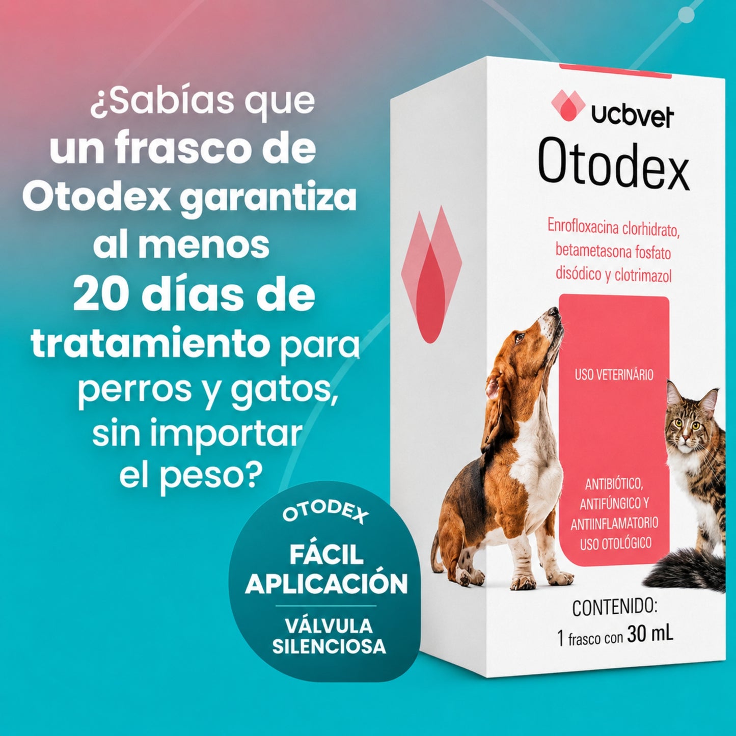 Otodex para Perros y Gatos -  Solución Ótica Para Otitis Recurrente