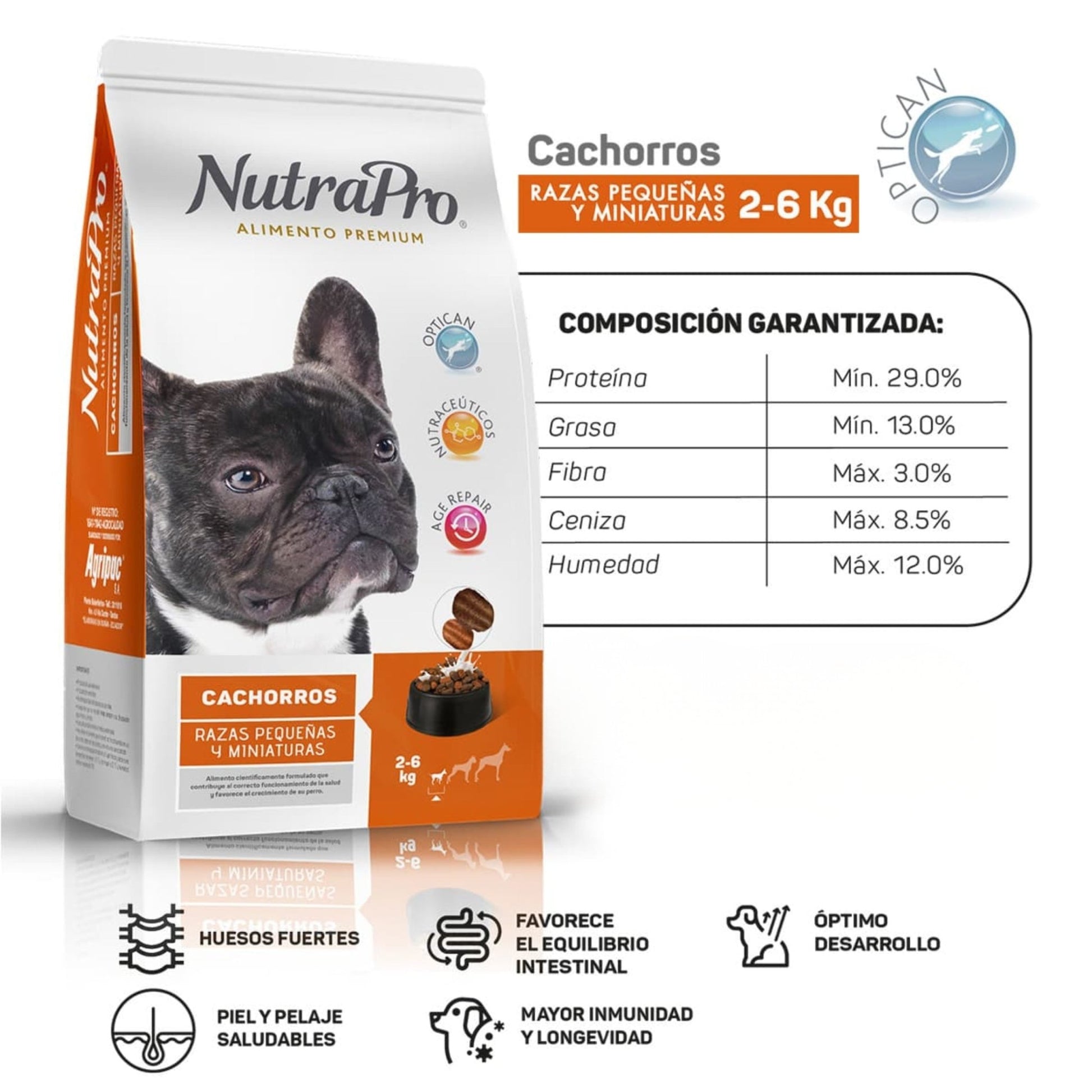 NutraPro para Cachorros Razas Pequeñas y Miniaturas | Alimento Premium - Cosmos