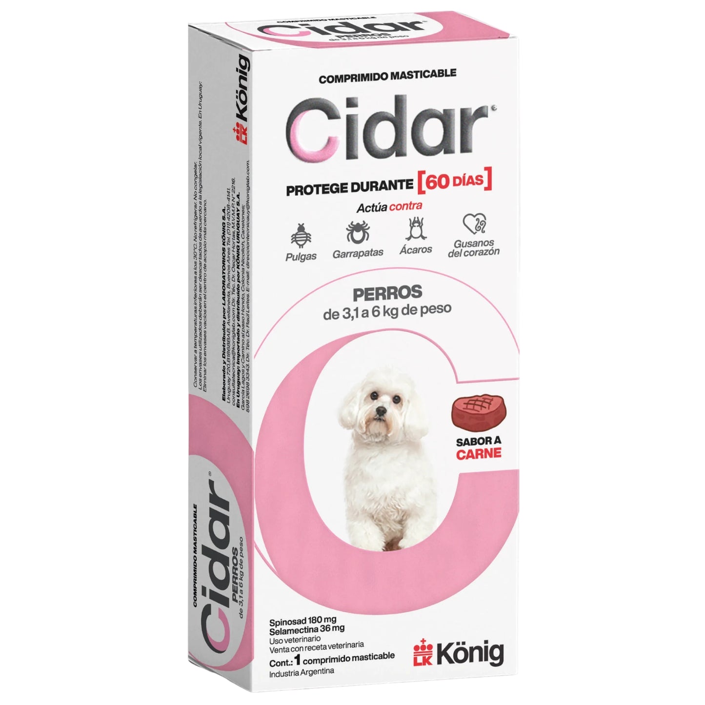 Cidar Antiparasitario para Perros y Gatos – Protección por 60 Días - Cosmos