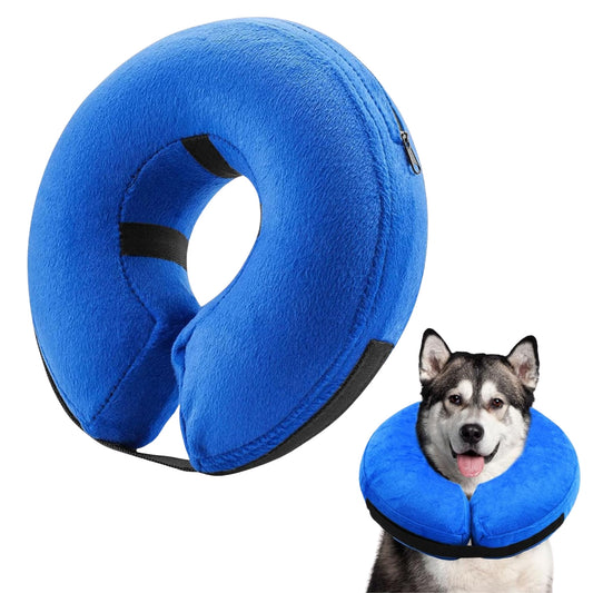 Collar Isabelino Inflable de Recuperación – Suave, Cómodo y Seguro