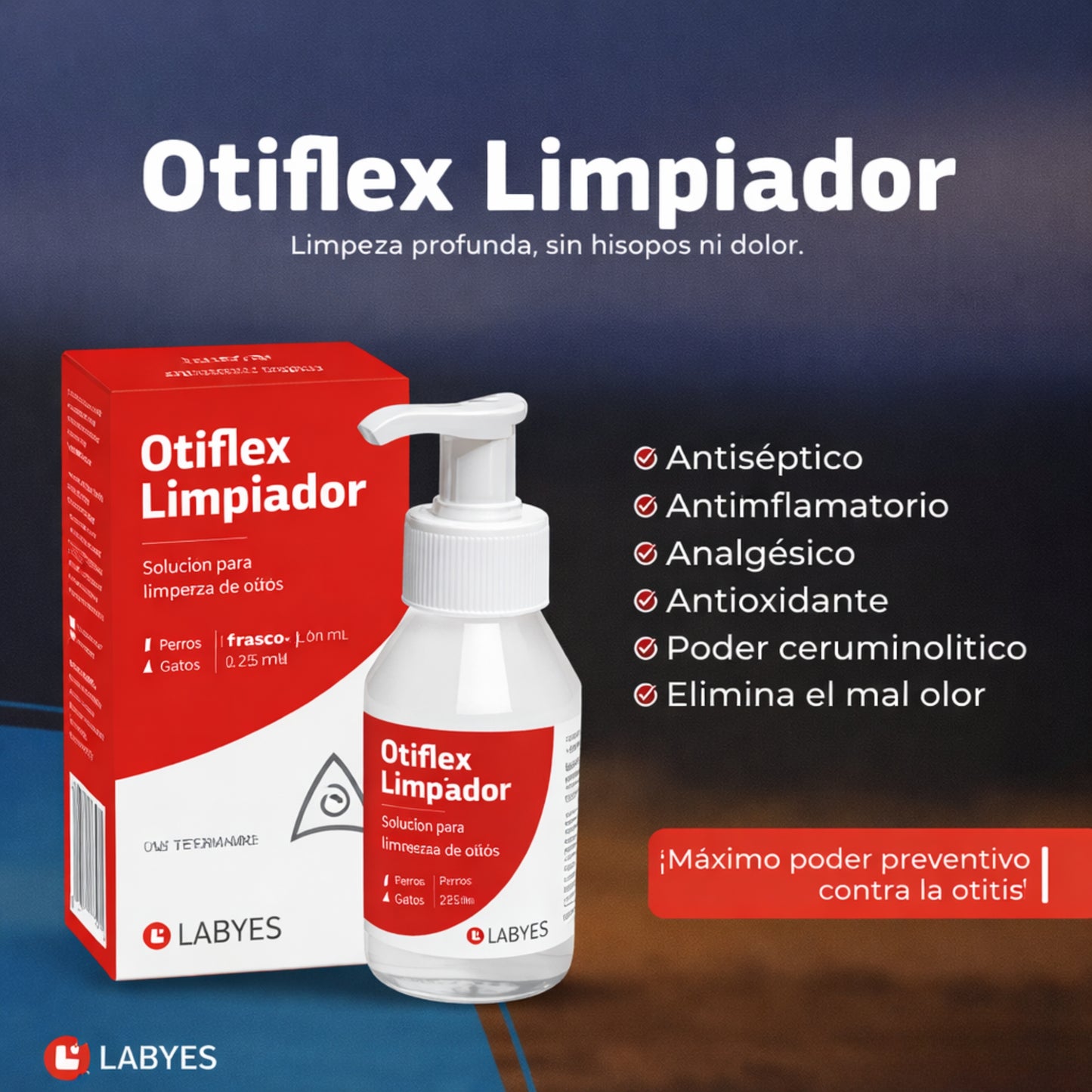 Otiflex Limpiador – Solución Ótica para Perros y Gatos - Cosmos