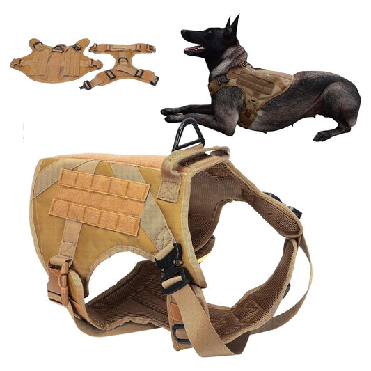 Chaleco arnes táctico para perro con hebillas de liberación rápida y diseño militar