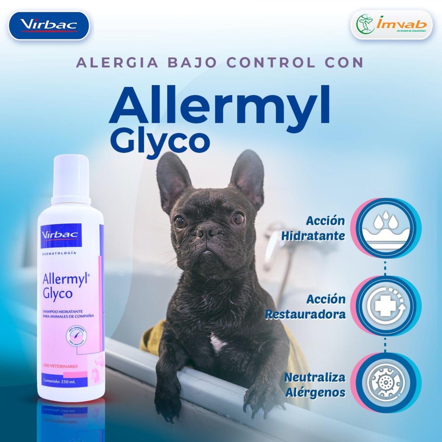 Allermyl Glyco Shampoo – Champú Dermatológico para Perros y Gatos - Cosmos