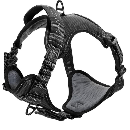 Arnés antitirones reflectivo para perros - Chaleco ajustable, acolchado y a prueba de escapes