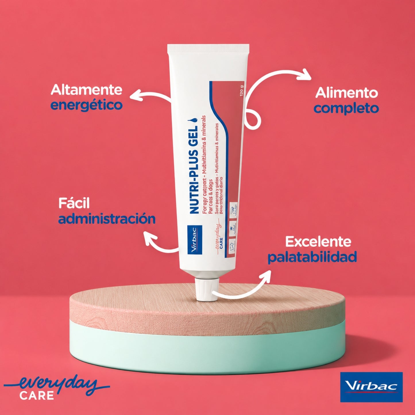 NutriPlus Gel Virbac 120 g – Suplemento Energético para Perros y Gatos - Cosmos