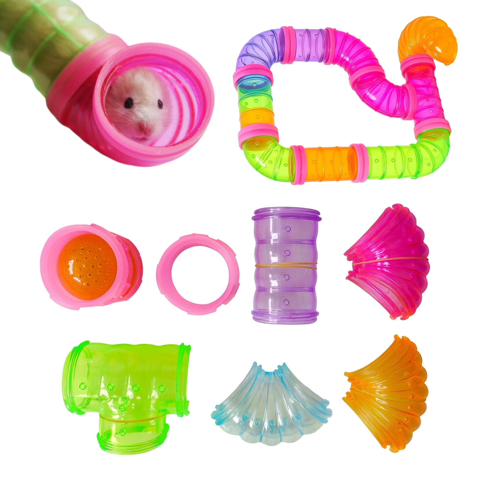 Set de Tubos de Juego para Hámster – 7 Piezas - COSMOS