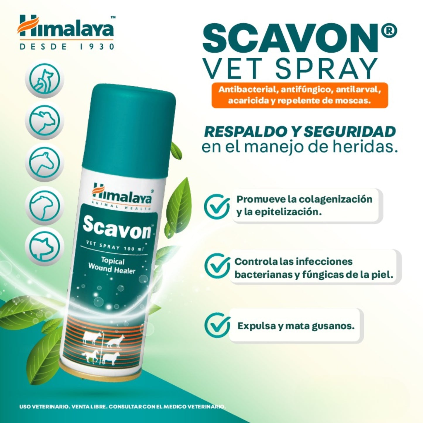 Scavon Vet Spray – Cicatrizante Antiséptico para Perros y Gato - Cosmos
