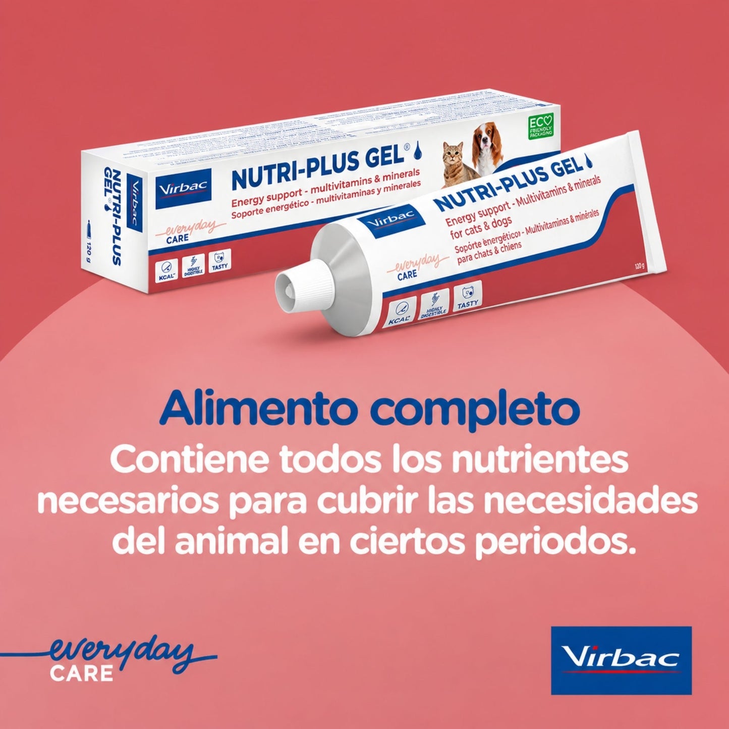 NutriPlus Gel Virbac 120 g – Suplemento Energético para Perros y Gatos - Cosmos